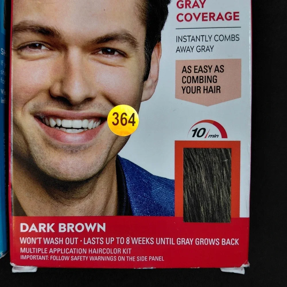 2 Pack Just For Men Easy Comb In Color Mustache Beard M45  A45 Dark Brown Dye